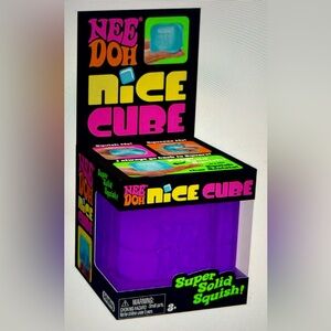 Nee Doh Nice Cube! Purple . Super solid squish! New.